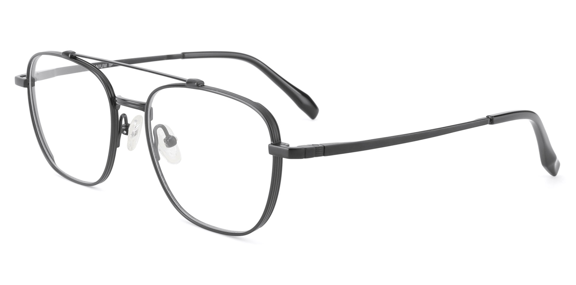 Pure Titanium Prescription Glasses Garland Black