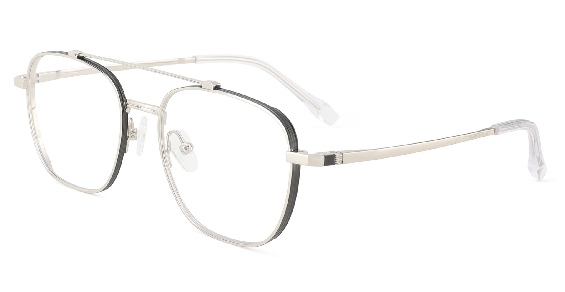 Pure Titanium Prescription Glasses Garland Silver